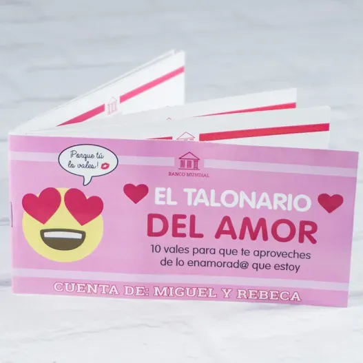 Talonario para parejas personalizado