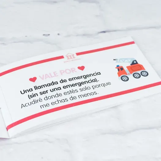 Talonario para parejas personalizado (Idea de regalo original)