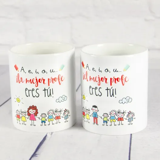 Taza &iexcl;El mejor profe eres t&uacute;! (Detalle de presentación)