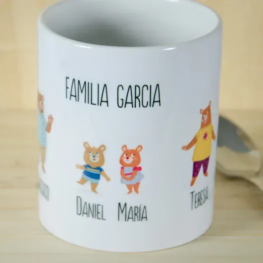Taza familia Oso personalizado (Vista alternativa)
