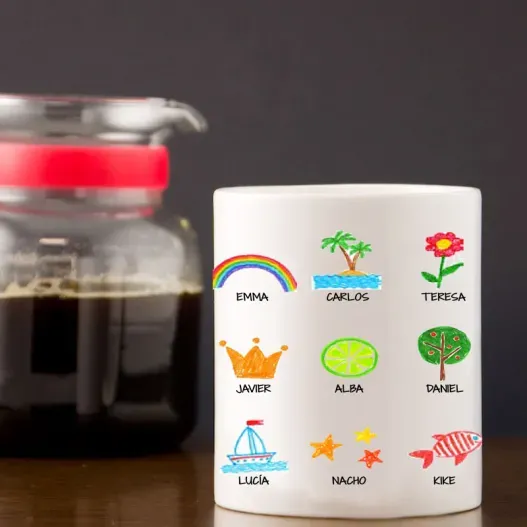 Taza personalizada 'Dibujos' (Idea de regalo original)