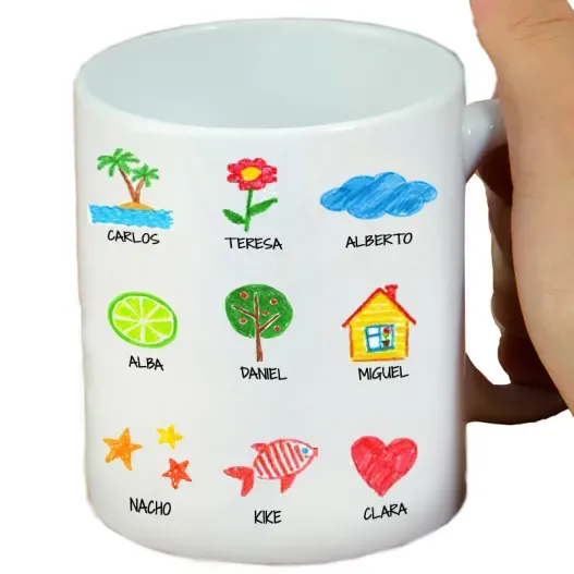 Taza personalizada 'Dibujos' (Detalle de presentación)