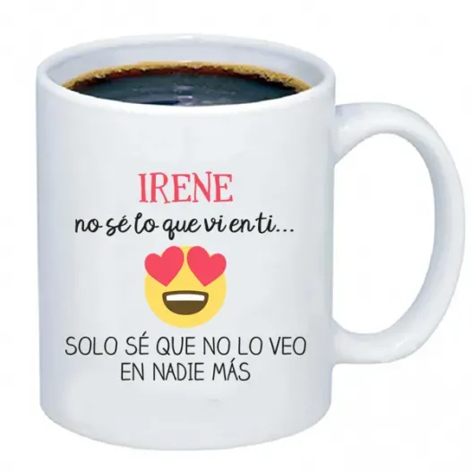 Taza personalizada emoticono enamorado (Vista alternativa)