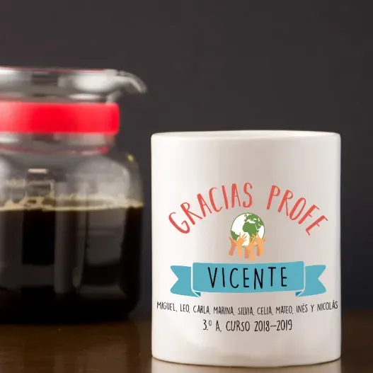 Taza personalizada Gracias profe (Idea de regalo original)