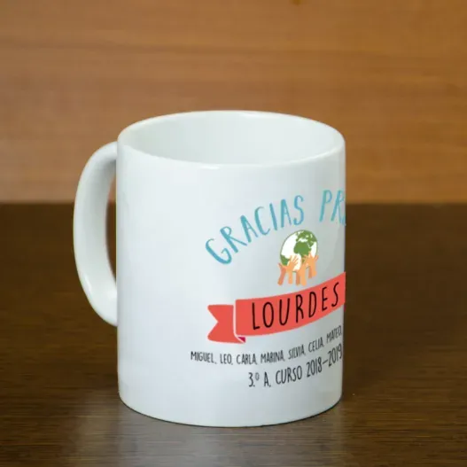 Taza personalizada Gracias profe (Detalle de presentación)