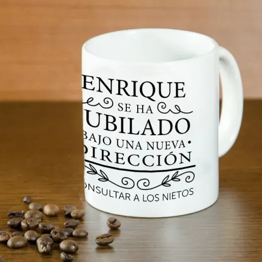 Taza personalizada 'Jubilaci&oacute;n' (Vista alternativa)