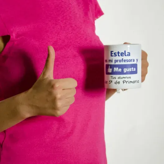 Taza personalizada "Me gusta mi profesor" (Vista alternativa)
