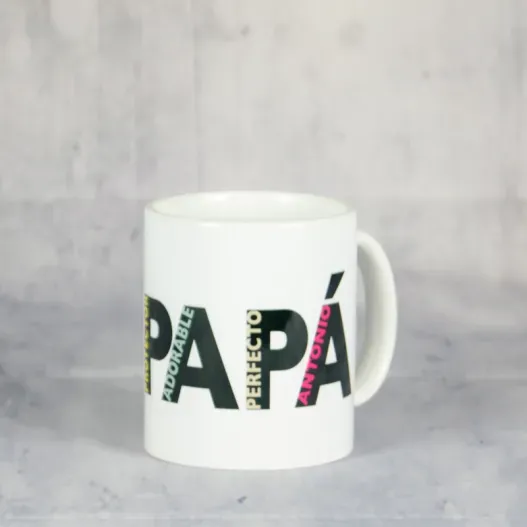 Taza personalizada PAP&Aacute; (Detalle de presentación)