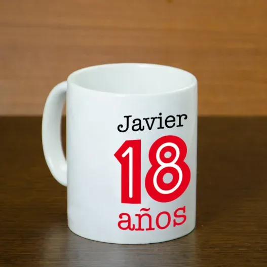 Taza personalizada para 18 cumplea&ntilde;os (Idea de regalo original)
