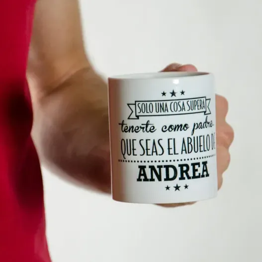 Taza personalizada para el mejor padre y abuelo (Idea de regalo original)