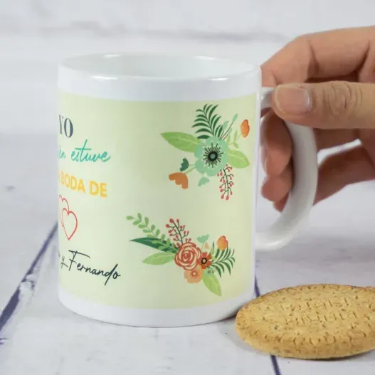 Taza personalizada para invitados (Idea de regalo original)