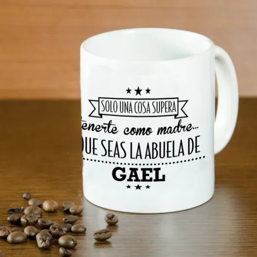 Taza personalizada para la mejor madre y abuela (Vista alternativa)