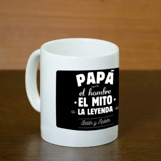 Taza personalizada para padre 'El mito, la leyenda' (Idea de regalo original)