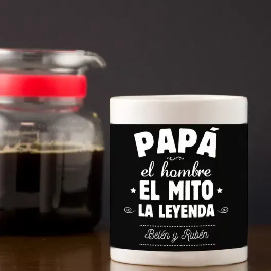 Taza personalizada para padre 'El mito, la leyenda' (Vista alternativa)