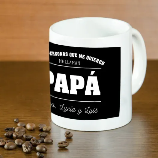 Taza personalizada 'Quien quiere a pap&aacute;' (Idea de regalo original)