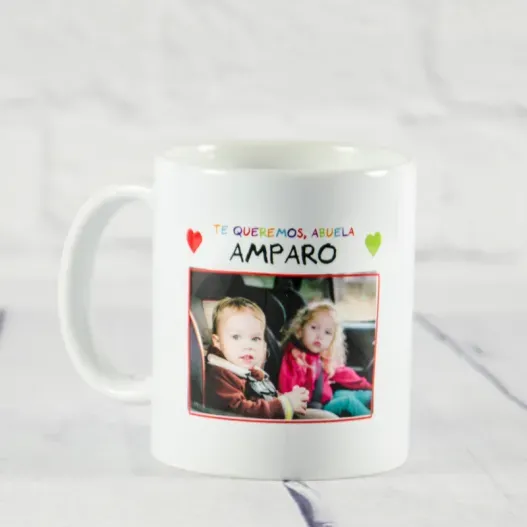 Taza personalizada Te queremos abuelo o abuela (Idea de regalo original)