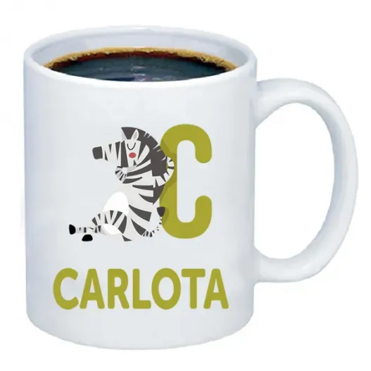 Taza personalizada 'alfabeto animal' (Vista alternativa)