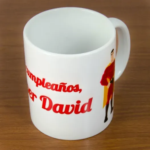 Taza superh&eacute;roe personalizada