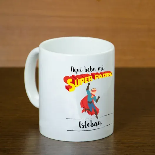 Taza S&uacute;perpadre personalizada (Idea de regalo original)