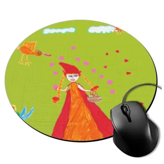 Alfombrilla circular con el dibujo de tu hijo (Idea de regalo original)