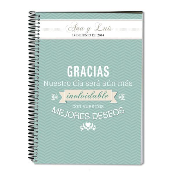 Cuaderno boda personalizado