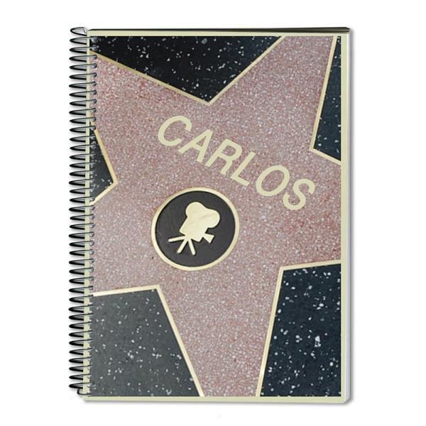 Cuaderno Estrella de la fama personalizado