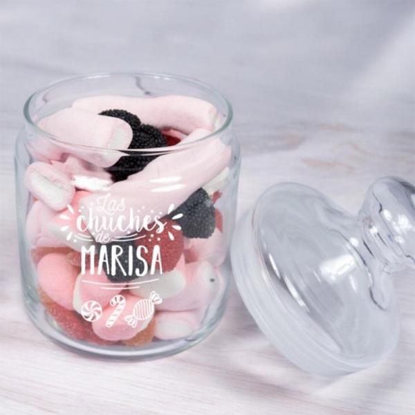 Bombonera de cristal personalizada