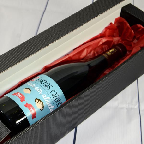 Botella de vino razones para ser abuela