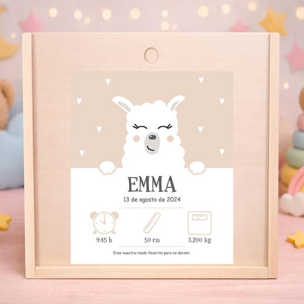 Caja de madera personalizada infantil