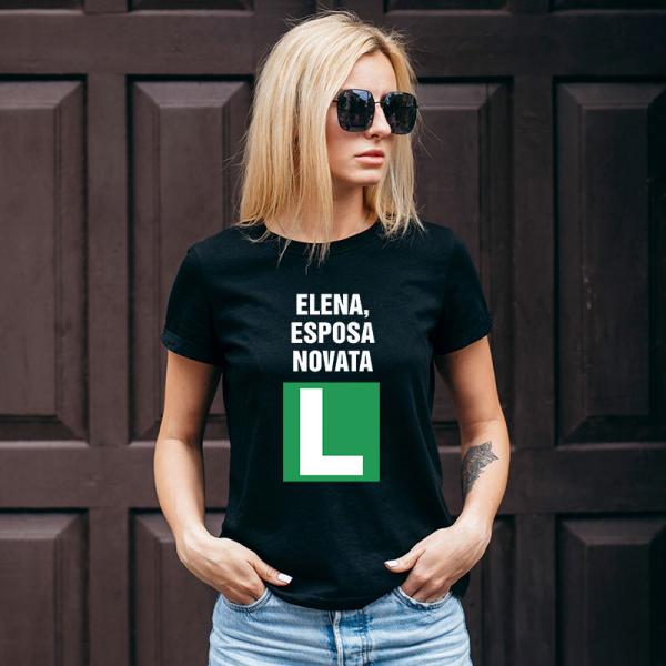Camiseta esposa novata personalizada