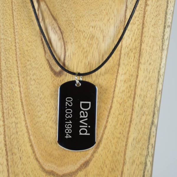 Colgante chapa para hombre