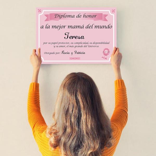 Diploma a la mejor madre del mundo