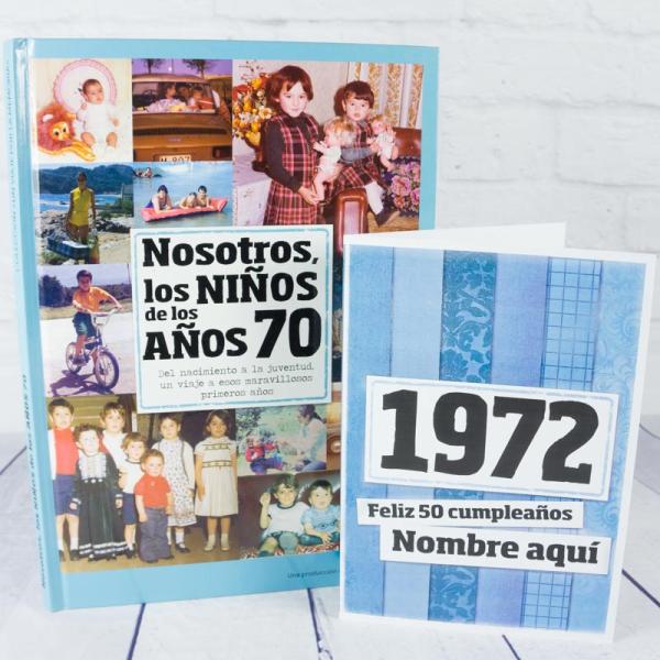 Regalo 50 cumpleaños: libro con tarjeta
