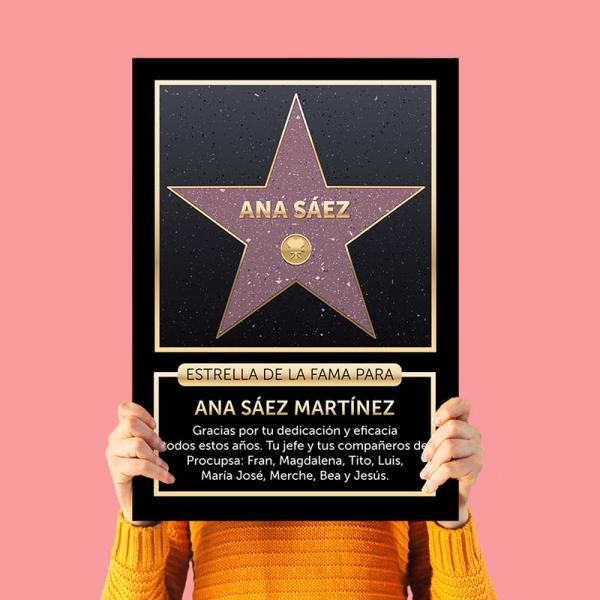 Estrella de la fama personalizada
