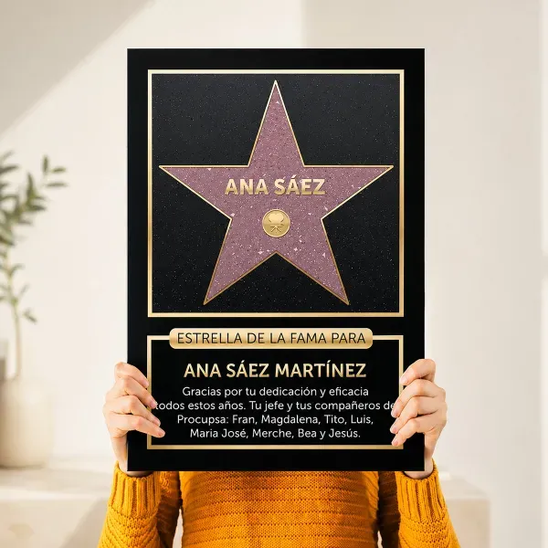 Estrella de la fama personalizada