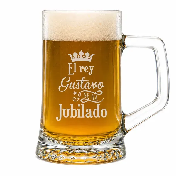 Jarra de cerveza para jubilación