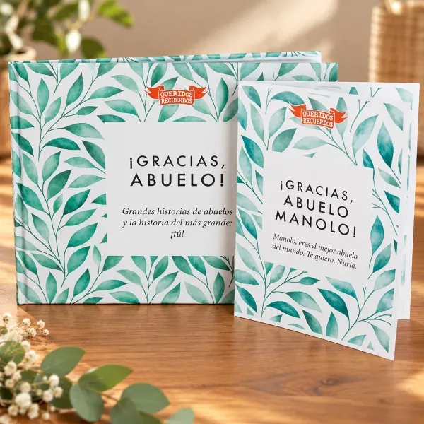 Libro ¡Gracias, abuelo! con tarjeta personalizada