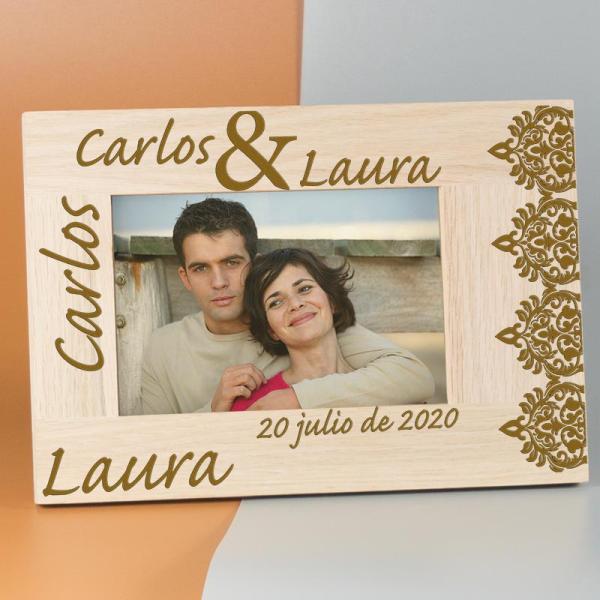 Marco de fotos grabado para pareja