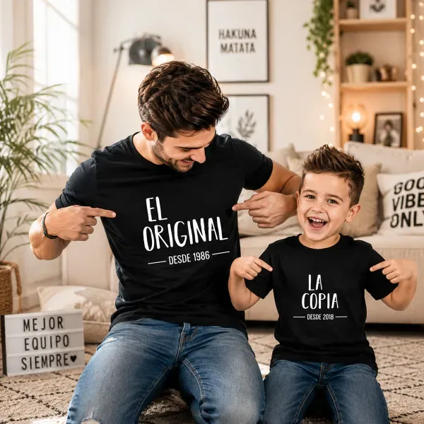 Pack camisetas padre e hijo personalizadas Original