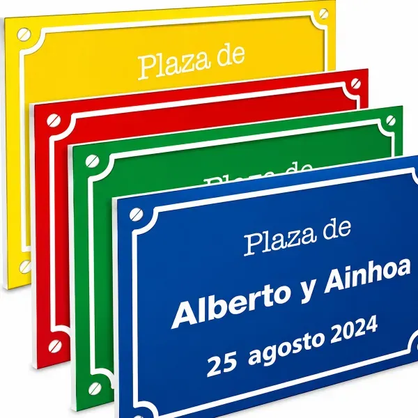 Placa de calle personalizada