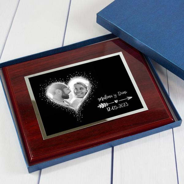 Placa para enamorados personalizada