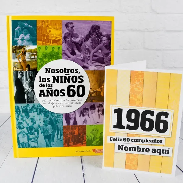 Regalo 60 cumpleaños: libro con tarjeta