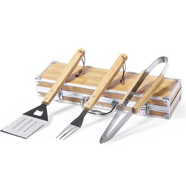 Set de barbacoa personalizado en Bambú
