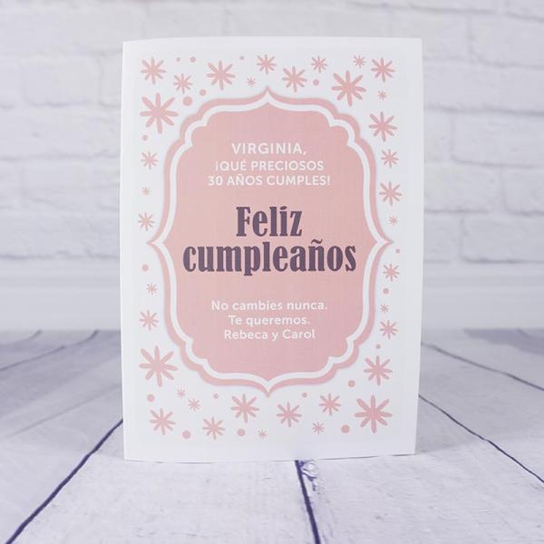 Tarjeta personalizada 'Feliz cumpleaños'