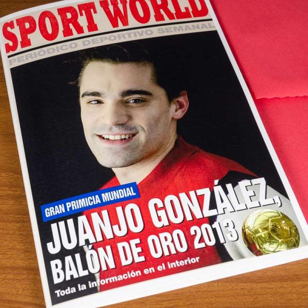Tarjeta personalizada portada deportes