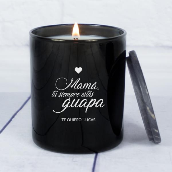 Vela grabada para madre