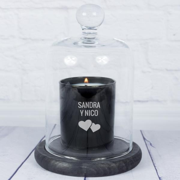 Vela personalizada 'Motivos' con campana de cristal