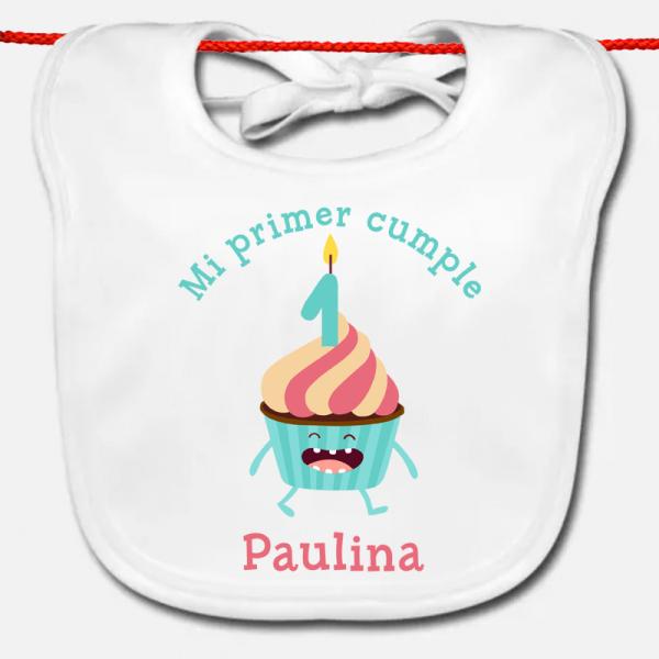 Babero personalizado Mi primer cumple