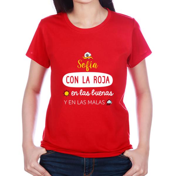 Camiseta personalizada con la roja