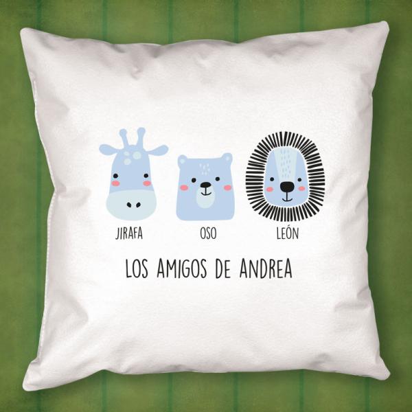 Cojín animalitos personalizado